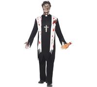 Zombie Priest Fancy Dress Costume Adult Mens Large