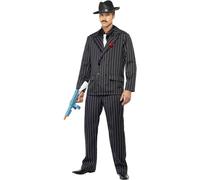 Smiffys Men's Zoot Suit Costume in Black | Size: Medium Smiffys Black M