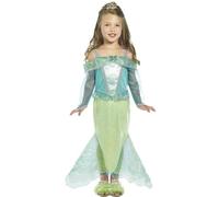 Smiffys Mermaid Princess Costume - Green - Small Age 4-6