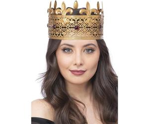 Smiffys Metal Gothic Royal Vampire Crown in Gold Smiffys Gold