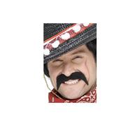 Smiffy's Mexican Bandit Tash Self-adhesive - Black - mexican tash bandit black dress moustache fancy smiffys mens
