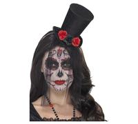 Smiffys Mini Top Hat Day Of The Dead Headband