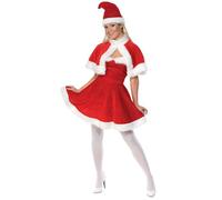 Smiffys Miss Santa Costume, M - UK Size 12-14, Red