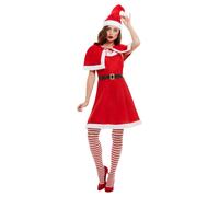 Smiffys Miss Santa Costume, Red (Size L)