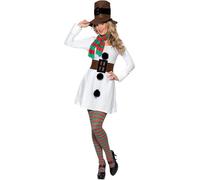 Medium Ladies Miss Snowman Costume - costume snowman dress miss christmas fancy ladies outfit womens