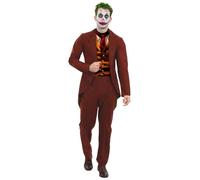 Smiffys Modern Trickster Costume T Shirt, Jacket & Trousers, Halloween Cirque Sinister Fancy Dress, Clown Dress Up Costumes