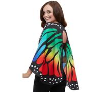 Smiffys Monarch Butterfly Fabric Wings, Multi-Coloured