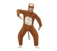 Smiffys Monkey Bodysuit in Brown | Size: Large Smiffys Brown L