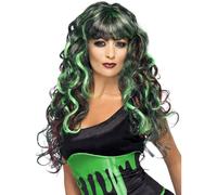 Smiffys Monster Blood Drip Wig in Black Smiffys Black
