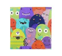 Smiffys Monster Tableware, Party Napkins x8 Plastic Free, 17g, 2ply, 33x33cm, Halloween Fancy Dress Accessory, Monster Dress Up Party Goods