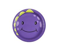 Smiffys Monster Tableware, Party Plates, Purple x8 300g, 23cm Diameter, Halloween Fancy Dress Accessory, Monster Dress Up Party Goods