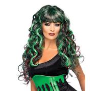 Green Mermaid Wig - wig fancy dress smiffys blood drip halloween monster ladies costume siren