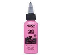 Smiffys Moon Glow - Glow in the Dark 3D Fabric Paint - 30ml - Pink - Textile paint for clothes, t-shirts, bags, shoes & canvas