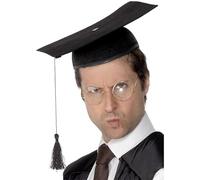 Black Deluxe Mortar Felt Board Hat With Tassel - hat fancy dress mortar board felt black school teacher teachers costume smiffys
