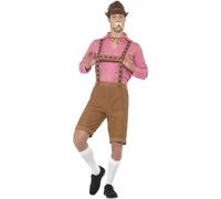 Mr Bavarian Mens Fancy Dress German Beer Oktoberfest Lederhosen Adults Costume