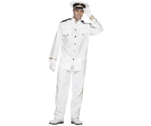 Smiffys Navy Captain Men's Fancy Dress Costume