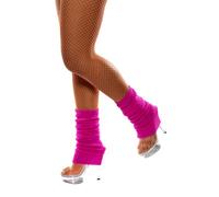 Smiffys Legwarmers, Hot Pink , 1980's Fancy Dress, Adult Dress Up Accessories
