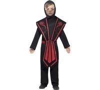 Smiffys Ninja Costume, Child, Black (Size M)