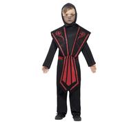 Smiffys Ninja Costume in Black | Size: 7-9 Years Smiffys Black 7-9 Years