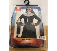Smiffys Nun Costume, Black with Dress, Belt & Headdress, Saints and Sinners Fancy Dress, Nun Dress Up Costumes