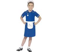 Nurse Costume, Blue, with Dress & Headpiece