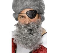 Smiffy's Pirate Beard Nylon Deluxe - Light Grey Halloween