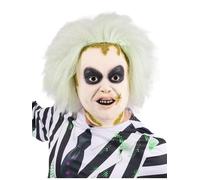 Smiffys Official Licensed Beetlejuice Deluxe Latex Mask with Hair, Adults | Latex mask with wild green hair and realistic beetlejuice features for an instantly recognisable 1980s film look