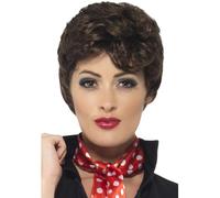 Smiffys Officially Licensed Grease Rizzo Wig, Brown, Adults
