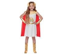 Smiffys She-Ra Costume in White Child, Dress, Cape, Headband, Cuffs & Boot Covers, Official She-Ra License Outfit with Gold Headband & Matching Accessories, Embrace the Power of She-Ra!