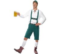 Adults Oktoberfest Costume German Lederhosen Beer Man Bavarian Fancy Dress Mens