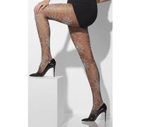 Smiffys Tights, Black Spiderweb Print, Fever Hosiery Fancy Dress, Fever Dress Up Accessories