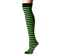 Smiffys Opaque Hold-ups Striped (Black/ Green)