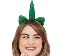 Smiffys Paddy's Day Metallic Unicorn Headband, St Patricks' Day Fancy Dress, Adult Dress Up Accessories