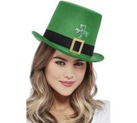 Adult Smiffys St Patricks Day Fancy Dress Top Hat St Patrick's Irish Leprechaun