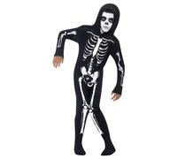 Smiffys Painted Skeleton Black Costume | Size: 10-12 Years Smiffys Black 10-12 Years