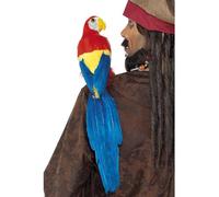 Smiffy's 50cm Parrot With Elastic Holder - Pirate Fancy Dress Costume Accessory - parrot pirate fancy dress costume accessory 50cm smiffys 20
