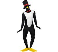 Smiffys Penguin Second Skin Costume includes Suit/ Hat/ Beak/ Bow-tie and Shoe Covers (XL, Black)