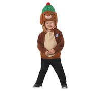 Smiffys Peter Rabbit, Benjamin Bunny Deluxe Costume, Brown with Tabard & Character Hood, Officially Licensed Peter Rabbit TV Fancy Dress, Child Dress Up Costumes