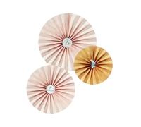 Smiffys Peter Rabbit Classic Tableware Party Paper Fans x3 with 3 Sizes, 20 cm, 25 cm & 30 cm, Official License Partyware for Birthday Celebrations & Themed Events, Ideal for Decorating