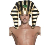 Black & Gold Pharaoh Headpiece - pharaoh headpiece fancy dress egyptian costume accessory mens adult black gold adults smiffys