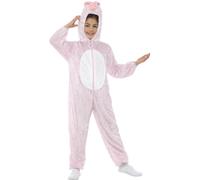 Smiffys Pig Costume, Small with Hooded Jumpsuit, Children's Animal Fancy Dress, Animal Dress Up Costumes