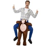Adult Big Ride Jungle Monkey Fancy Dress Costume Suit with Mock Legs
