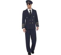 Smiffy's Pilot Costume Medium Navy Blue