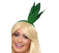 Smiffys Pineapple Stalk Glitter Headband, Green , Funny Fancy Dress, Adult Dress Up Accessories