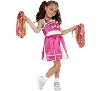 Smiffys Pink Cheerleader Girl's Fancy Dress Costume
