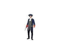 Smiffys Pirate Commander Costume, Blue, M - Size 38"-40"