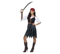 Smiffys Pirate Deckhand Costume, Blue, XS - UK Size 04-06