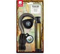 Smiffy's Pirate Set with Hook Telescope Compass and Eyepatch