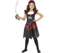Smiffys Pirate Skull & Crossbones Girl Costume, L - Age 10-12 years
