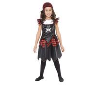 Smiffys Pirate Skull & Crossbones Girl's Fancy Dress Costume